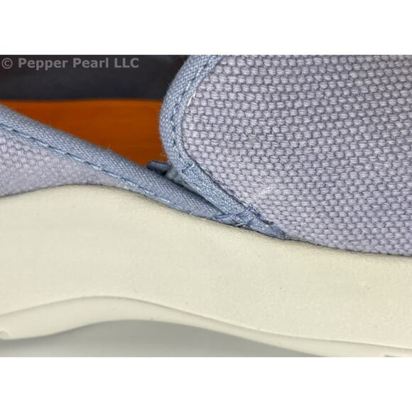 Light Blue Canvas Women's Size 5 Unisex Espadrille Mule Slip On Comfort Shoe - Picture 9 of 11